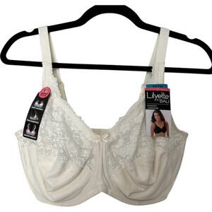 NWT Lilyette by Bali Minimizer Comfort Lace Underwire Bra (38DDD)